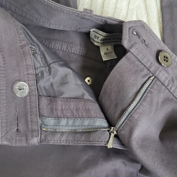 St. John Sport Pants Gray Casual Boyfriend Fit Slacks Women's 6 - Picture 5 of 7